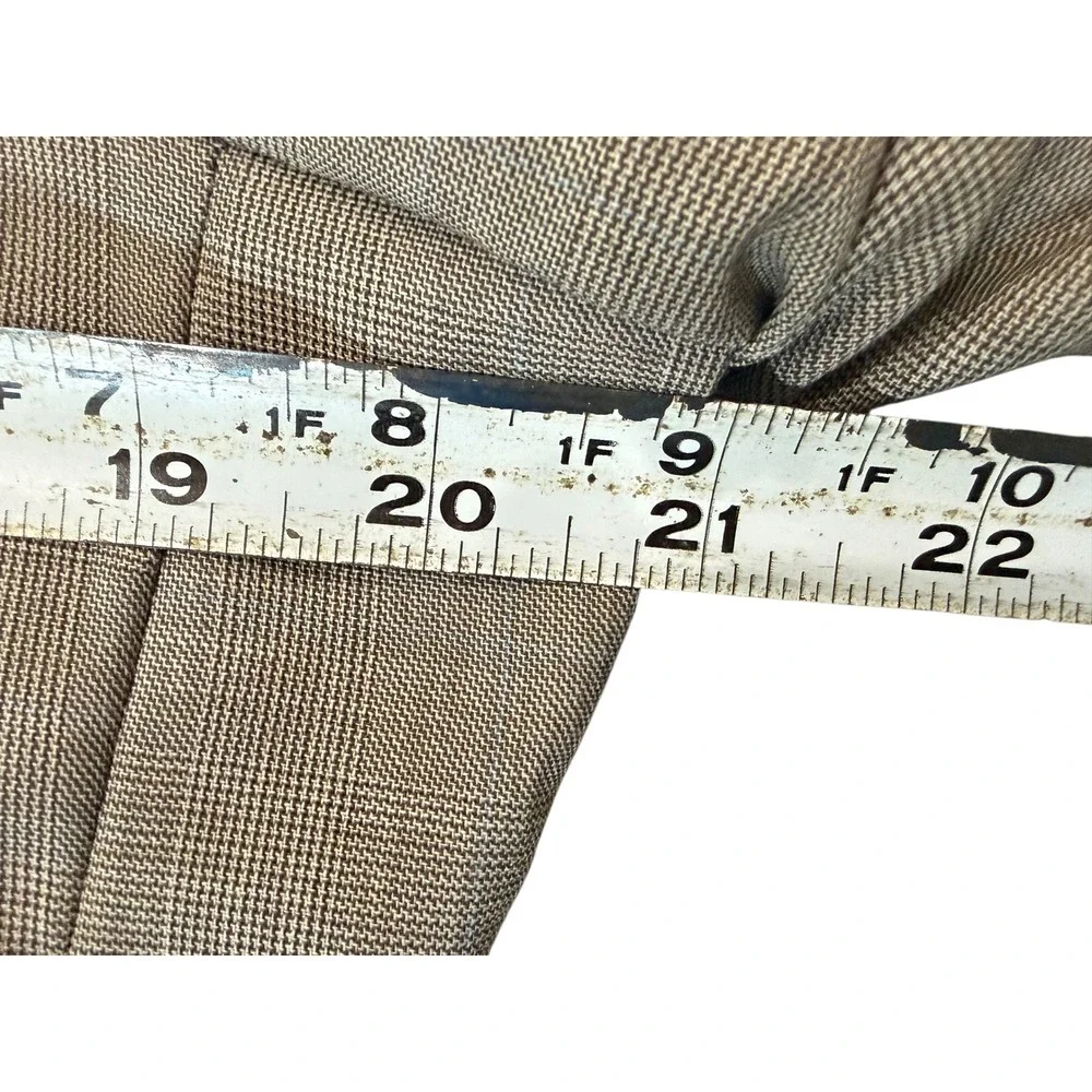 Ralph Lauren 2 Pc Glen Plaid Windowpane‎ Suit Tan Wool Men 41R